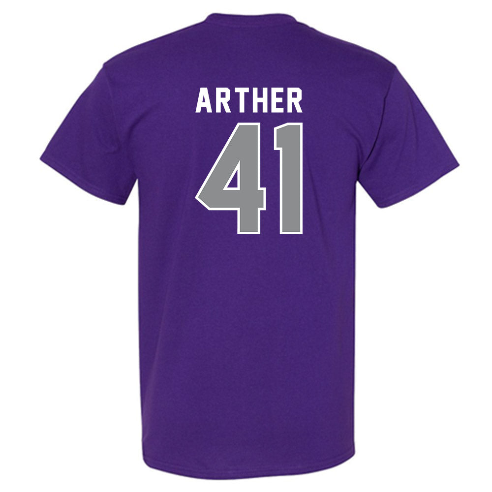 Kansas State - NCAA Baseball : Adam Arther - Wildcat hand sign T-Shirt-1
