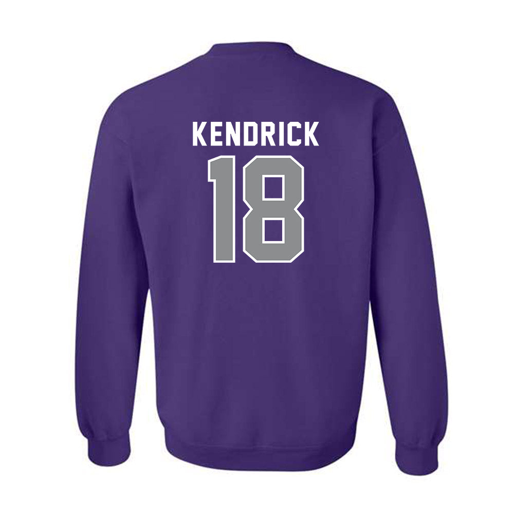 Kansas State - NCAA Baseball : Micah Kendrick - Wildcat hand sign Crewneck Sweatshirt-1