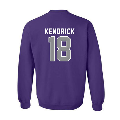 Kansas State - NCAA Baseball : Micah Kendrick - Wildcat hand sign Crewneck Sweatshirt-1
