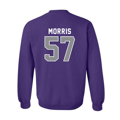 Kansas State - NCAA Football : Delvin Morris - Wildcat hand sign Crewneck Sweatshirt-1