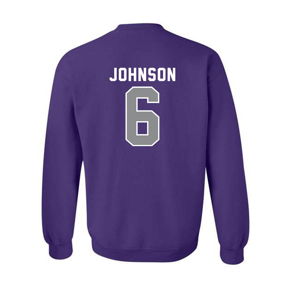 Kansas State - NCAA Men's Basketball : Marcus Johnson - Wildcat hand sign Crewneck Sweatshirt-1