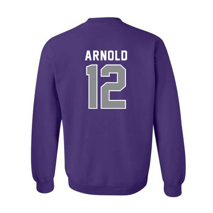 Kansas State - NCAA Baseball : Aaron Arnold - Wildcat hand sign Crewneck Sweatshirt-1