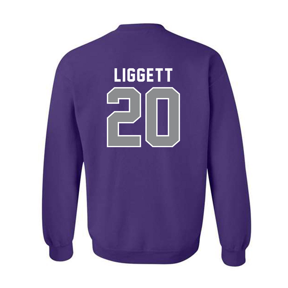 Kansas State - NCAA Baseball : Carson Liggett - Wildcat hand sign Crewneck Sweatshirt-1