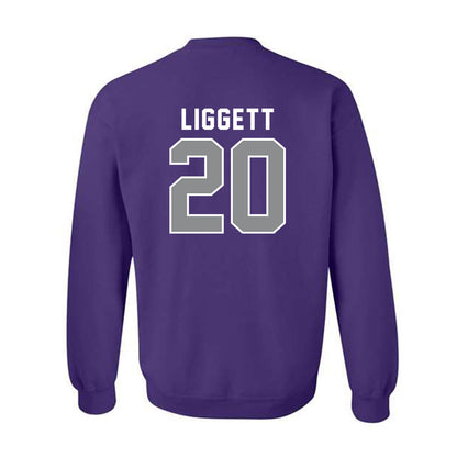 Kansas State - NCAA Baseball : Carson Liggett - Wildcat hand sign Crewneck Sweatshirt-1