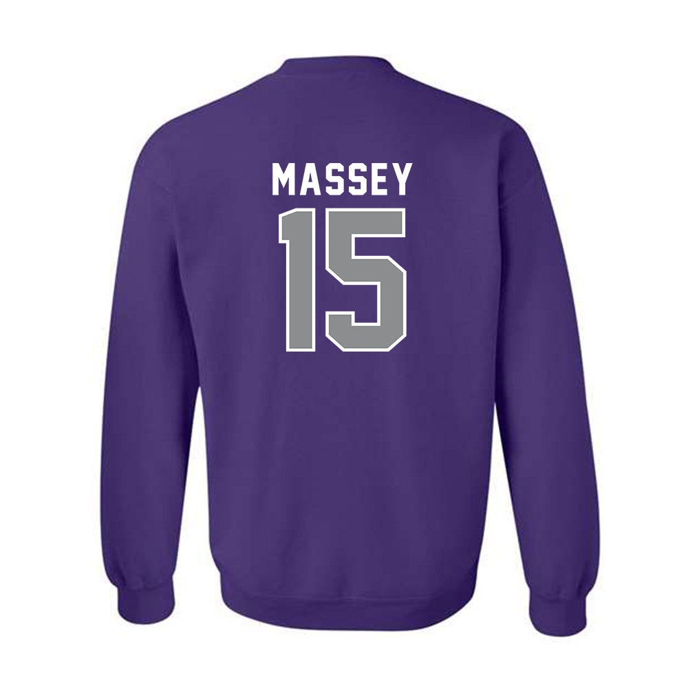 Kansas State - NCAA Women's Volleyball : Addison Massey - Wildcat hand sign Crewneck Sweatshirt-1