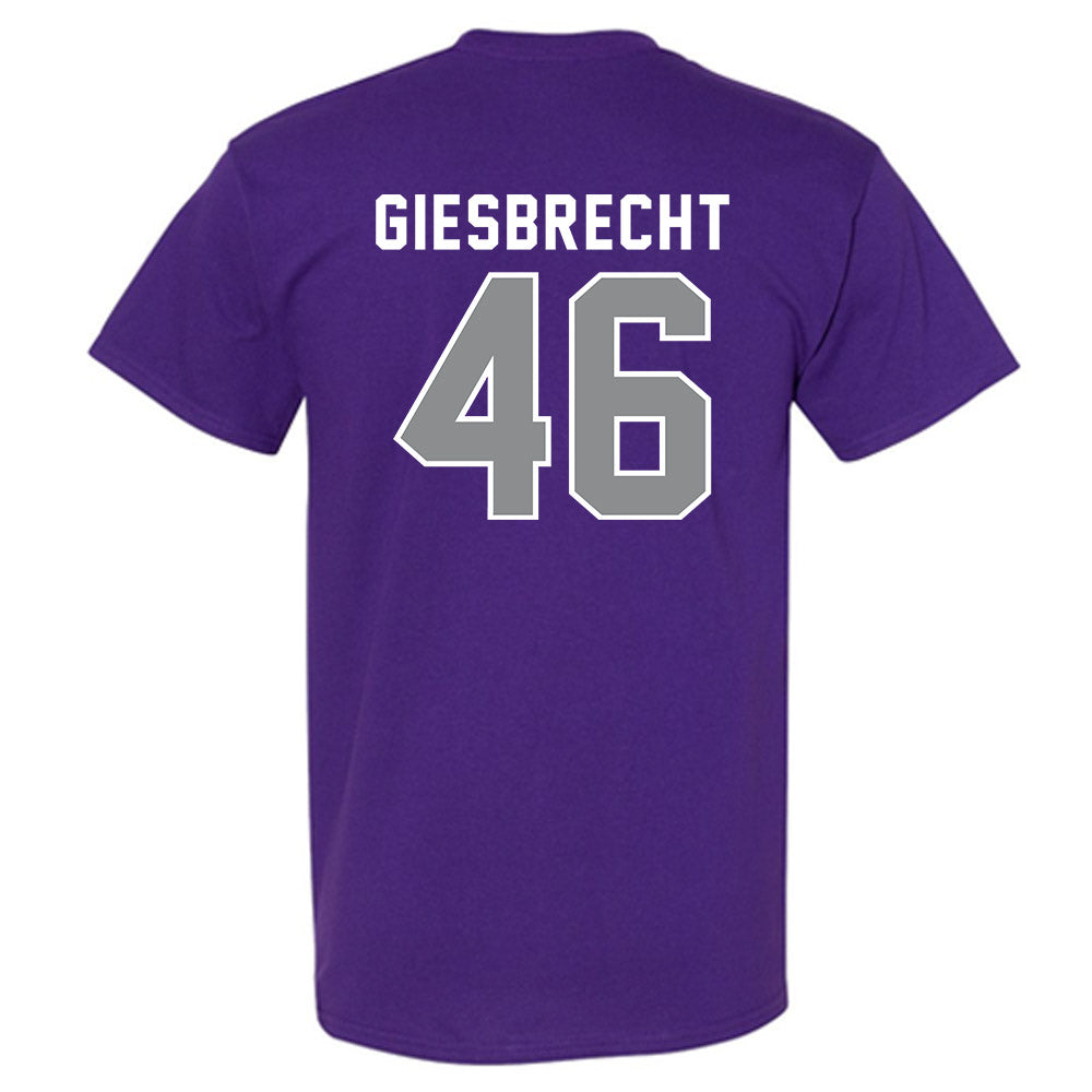 Kansas State - NCAA Baseball : Ethan Giesbrecht - Wildcat hand sign T-Shirt-1
