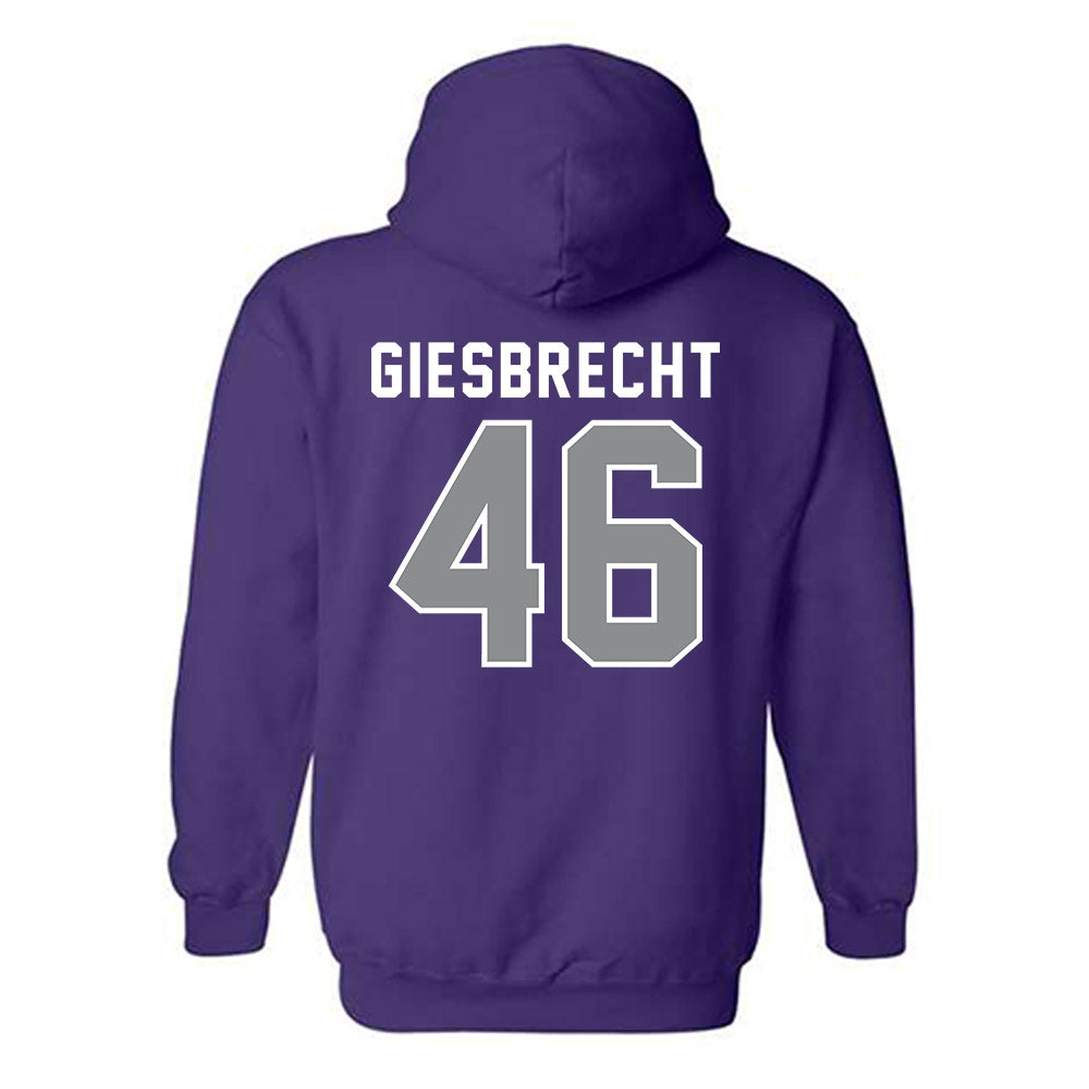 Kansas State - NCAA Baseball : Ethan Giesbrecht - Wildcat hand sign Hooded Sweatshirt-1