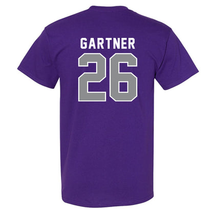 Kansas State - NCAA Baseball : Noah Gartner - Wildcat hand sign T-Shirt-1