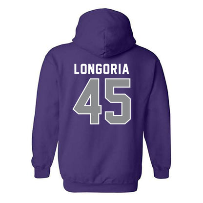 Kansas State - NCAA Baseball : Adan Longoria - Wildcat hand sign Hooded Sweatshirt-1
