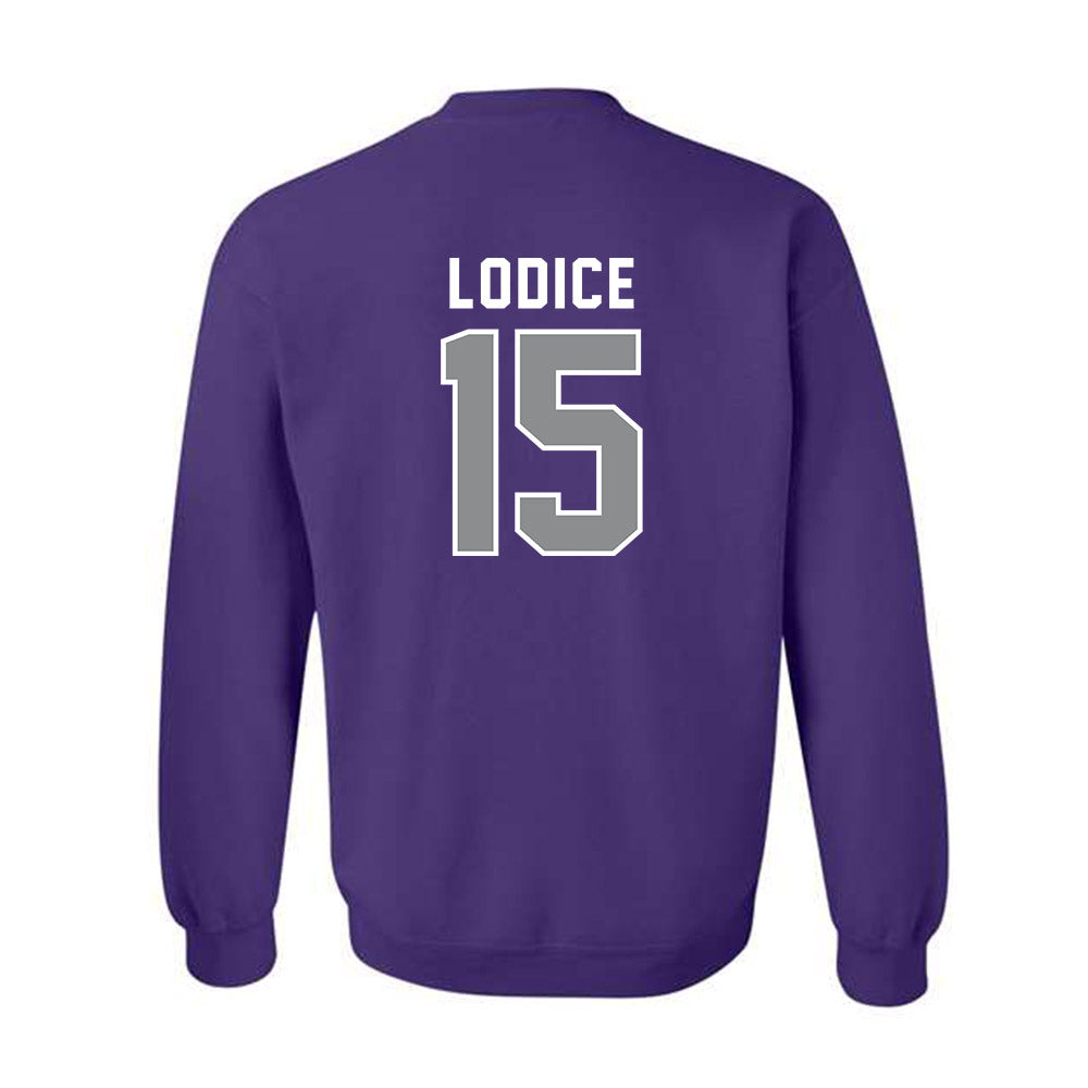 Kansas State - NCAA Baseball : Kyan Lodice - Wildcat hand sign Crewneck Sweatshirt-1