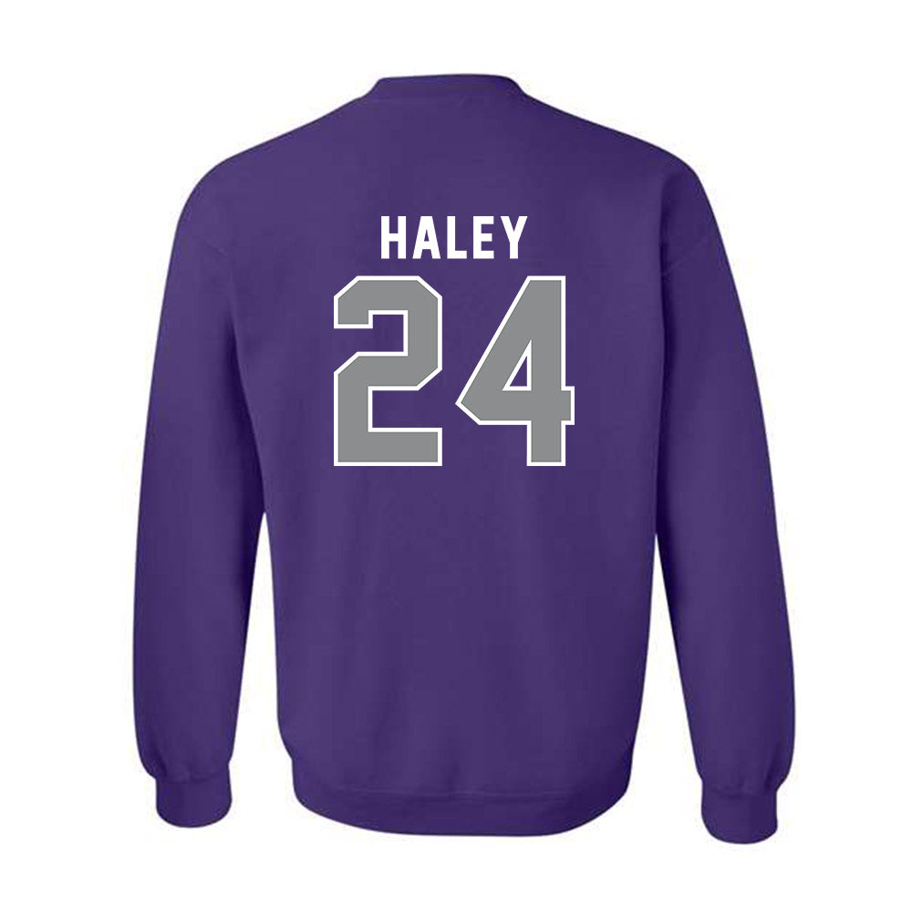 Kansas State - NCAA Baseball : Austin Haley - Wildcat hand sign Crewneck Sweatshirt-1