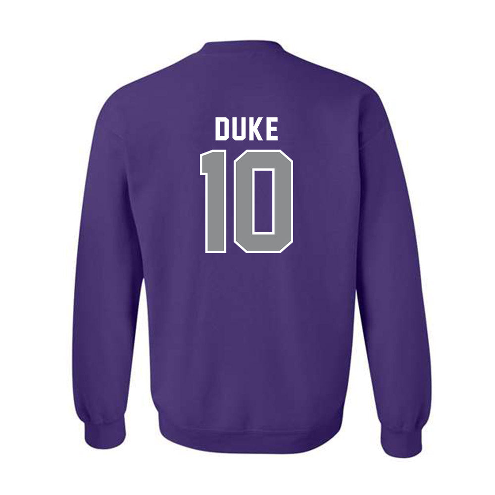 Kansas State - NCAA Baseball : Tanner Duke - Wildcat hand sign Crewneck Sweatshirt-1