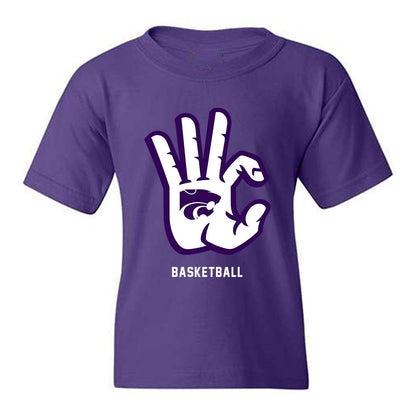 Kansas State - NCAA Men's Basketball : Jaden Schutt - Wildcat hand sign Youth T-Shirt-0
