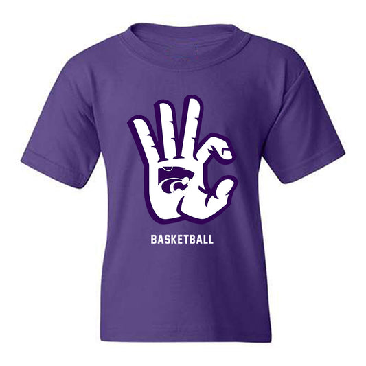 Kansas State - NCAA Men's Basketball : Jaden Schutt - Wildcat hand sign Youth T-Shirt-0