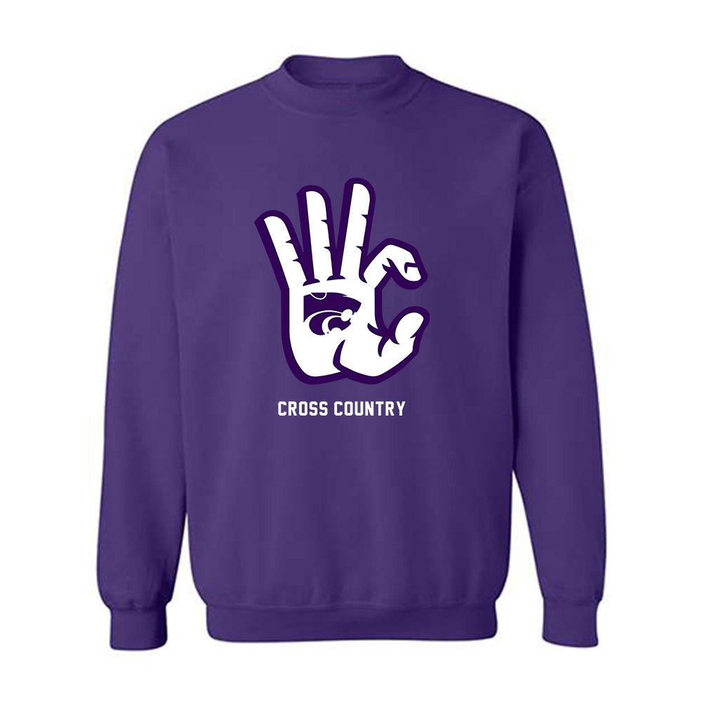 Kansas State - NCAA Men's Cross Country : Brock Olsen - Wildcat hand sign Crewneck Sweatshirt-0