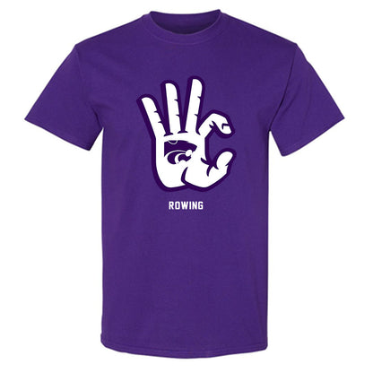Kansas State - NCAA Women's Rowing : Izzy Ross - Wildcat hand sign T-Shirt-0
