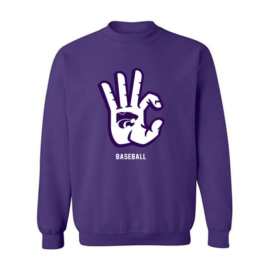 Kansas State - NCAA Baseball : Austin Haley - Wildcat hand sign Crewneck Sweatshirt-0