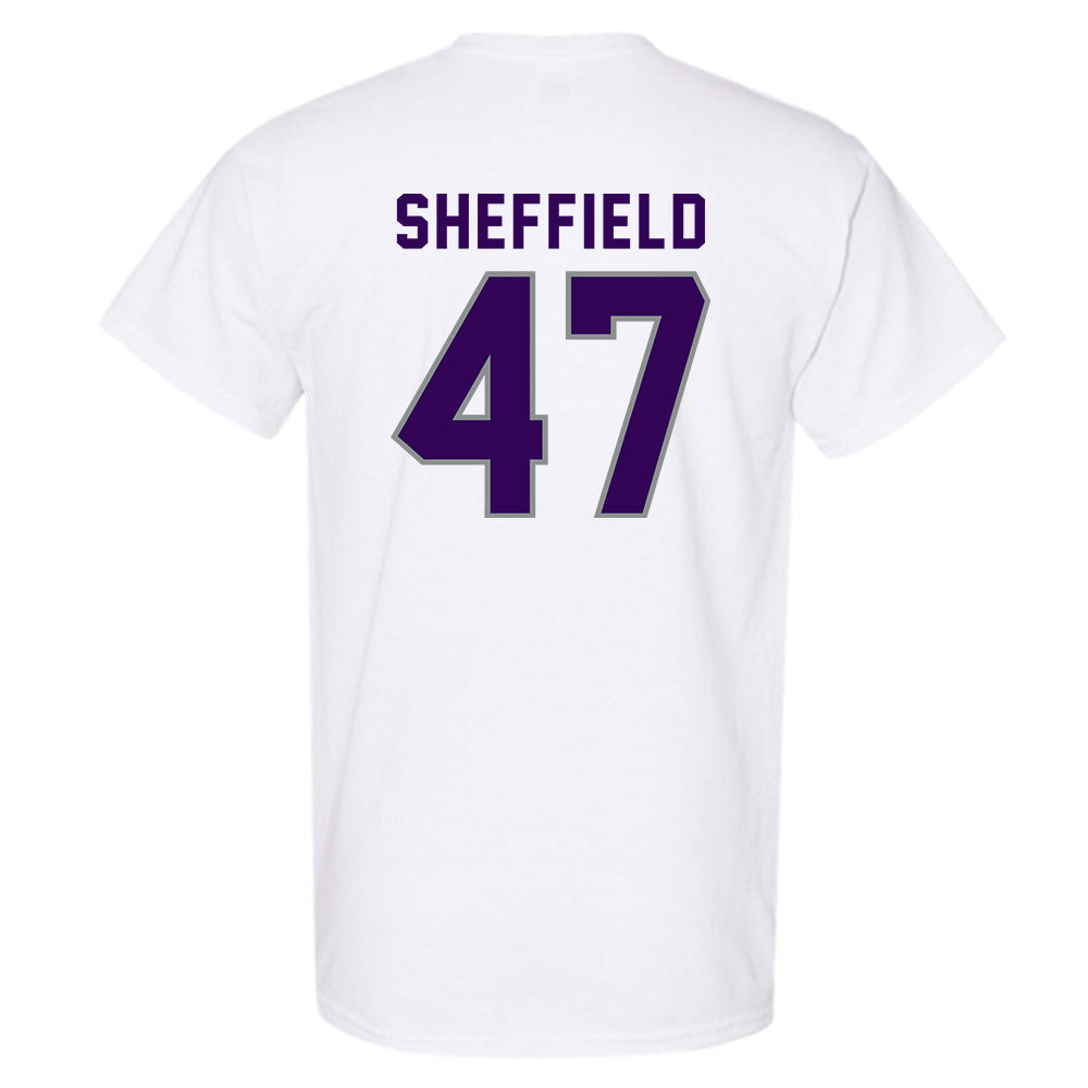 Kansas State - NCAA Baseball : Lincoln Sheffield - Wildcat hand sign T-Shirt-1