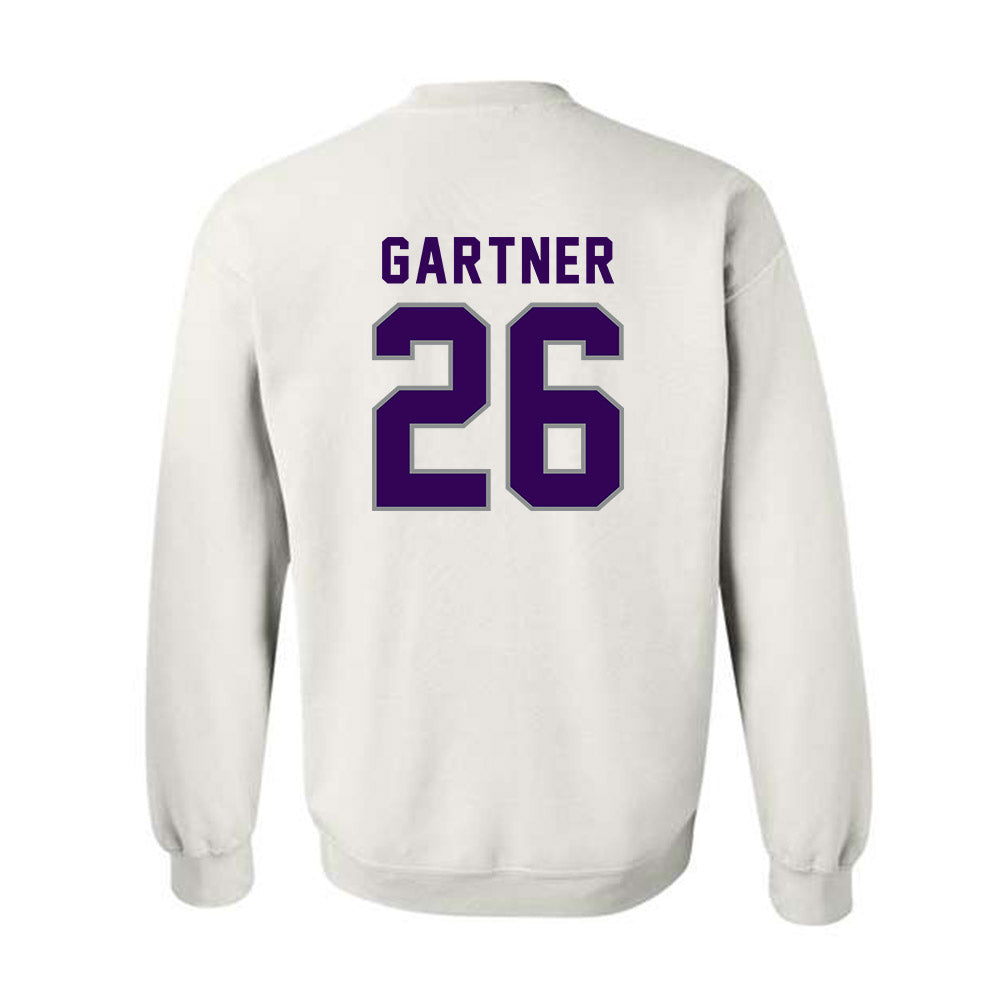 Kansas State - NCAA Baseball : Noah Gartner - Wildcat hand sign Crewneck Sweatshirt-1