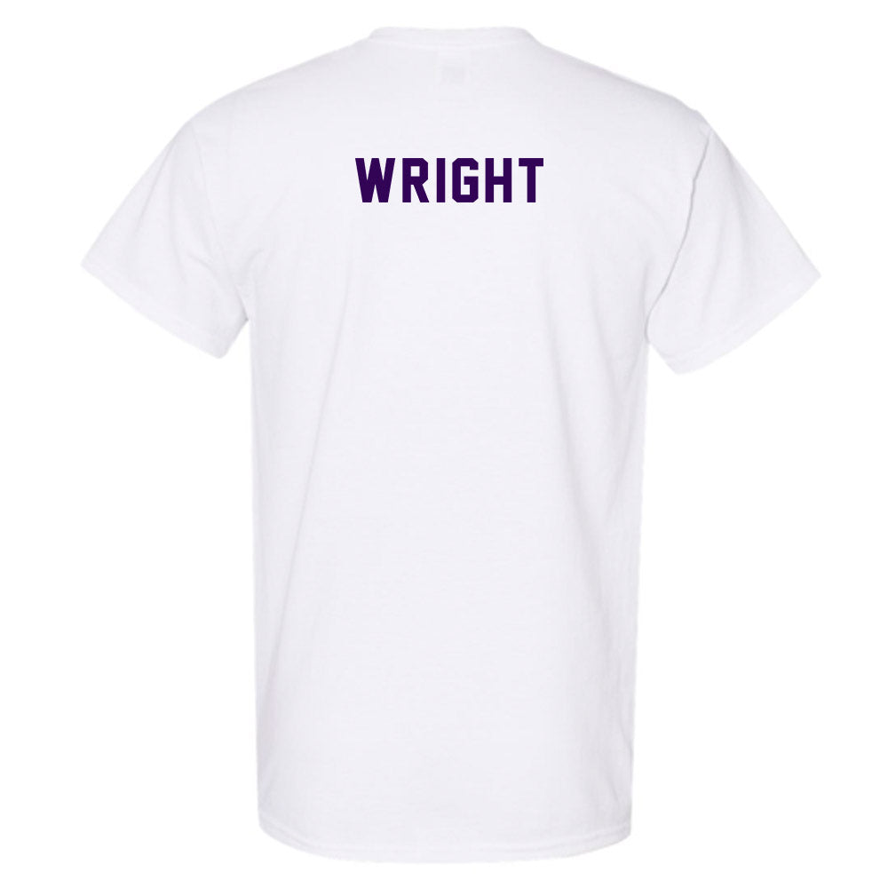 Kansas State - NCAA Women's Track & Field : Delaney Wright - Wildcat hand sign T-Shirt-1