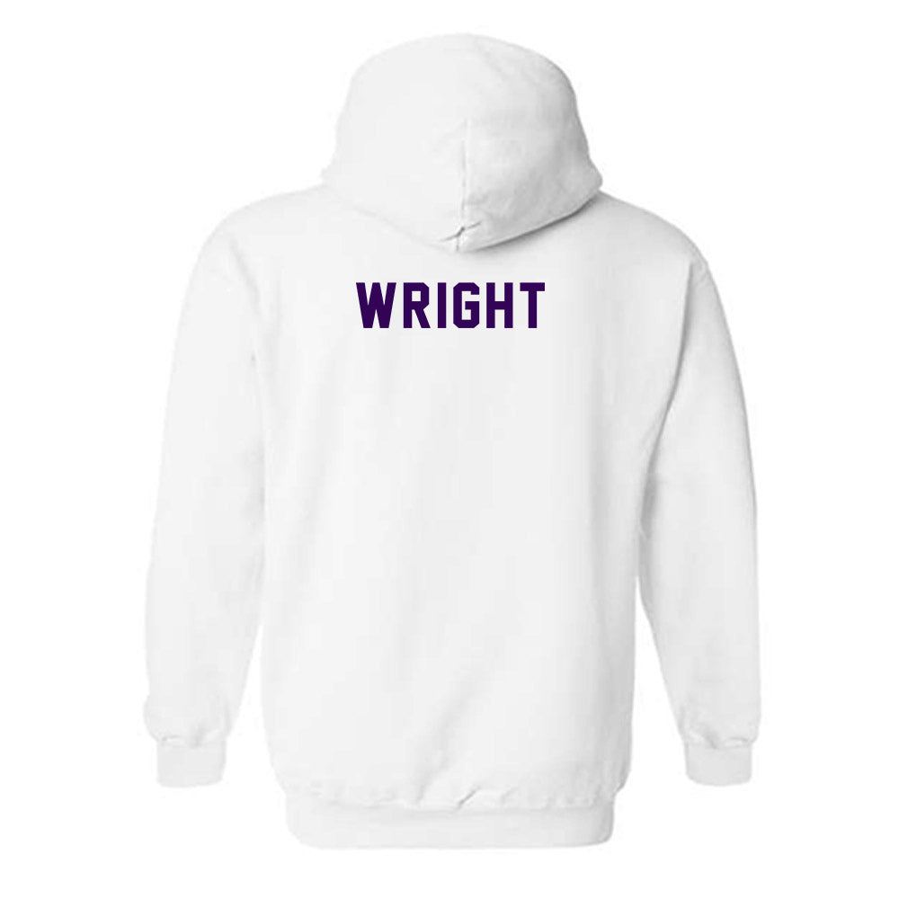 Kansas State - NCAA Women's Track & Field : Delaney Wright - Wildcat hand sign Hooded Sweatshirt-1