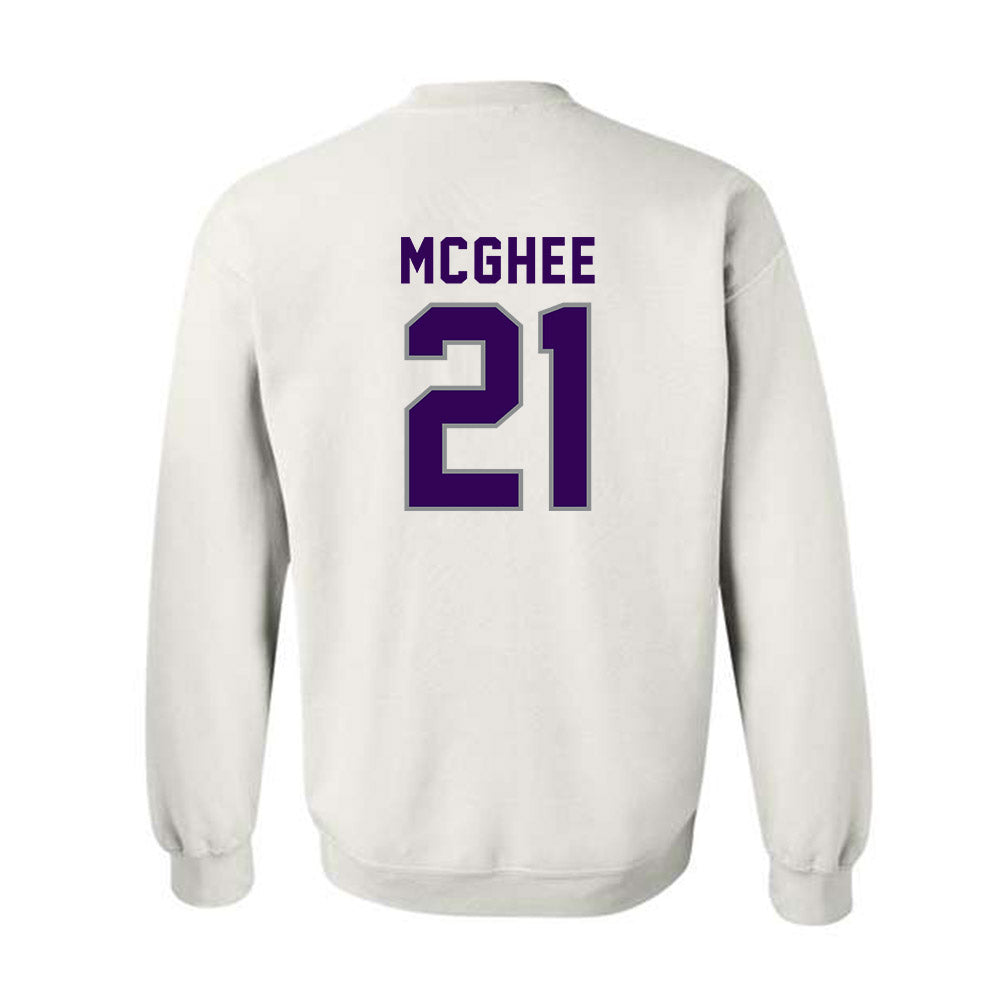Kansas State - NCAA Football : LJ McGhee - Wildcat hand sign Crewneck Sweatshirt-1