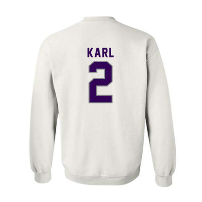 Kansas State - NCAA Baseball : Cadyn Karl - Wildcat hand sign Crewneck Sweatshirt-1