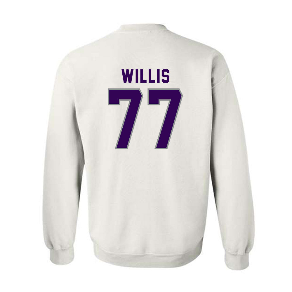 Kansas State - NCAA Baseball : Carver Willis - Wildcat hand sign Crewneck Sweatshirt-1