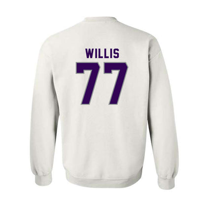 Kansas State - NCAA Baseball : Carver Willis - Wildcat hand sign Crewneck Sweatshirt-1