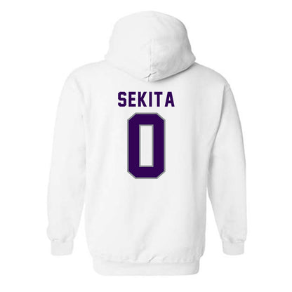 Kansas State - NCAA Women's Volleyball : Fuka Sekita - Wildcat hand sign Hooded Sweatshirt-1