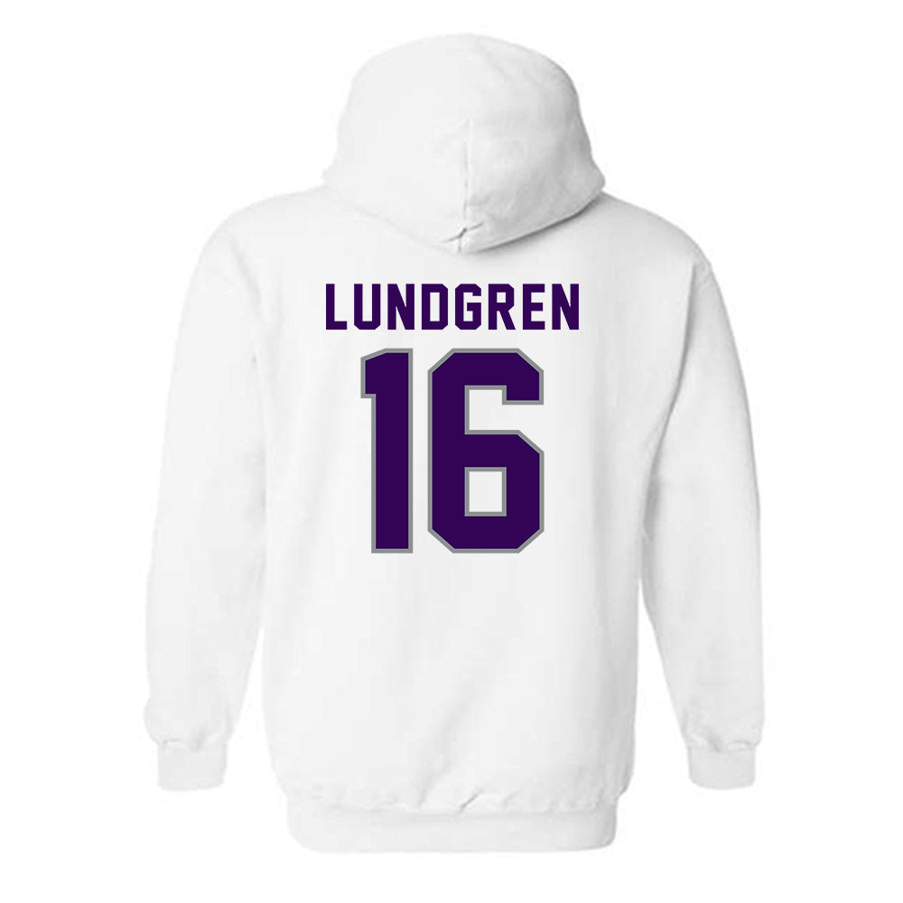Kansas State - NCAA Women's Volleyball : Cadence Lundgren - Wildcat hand sign Hooded Sweatshirt-1