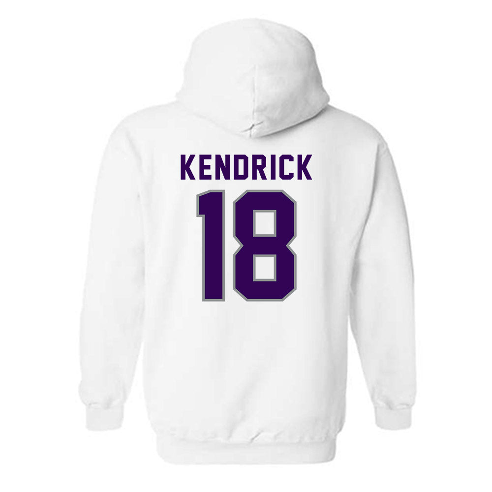 Kansas State - NCAA Baseball : Micah Kendrick - Wildcat hand sign Hooded Sweatshirt-1