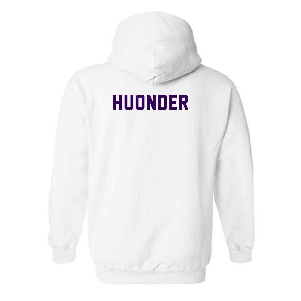 Kansas State - NCAA Women's Rowing : Abby Huonder - Wildcat hand sign Hooded Sweatshirt-1
