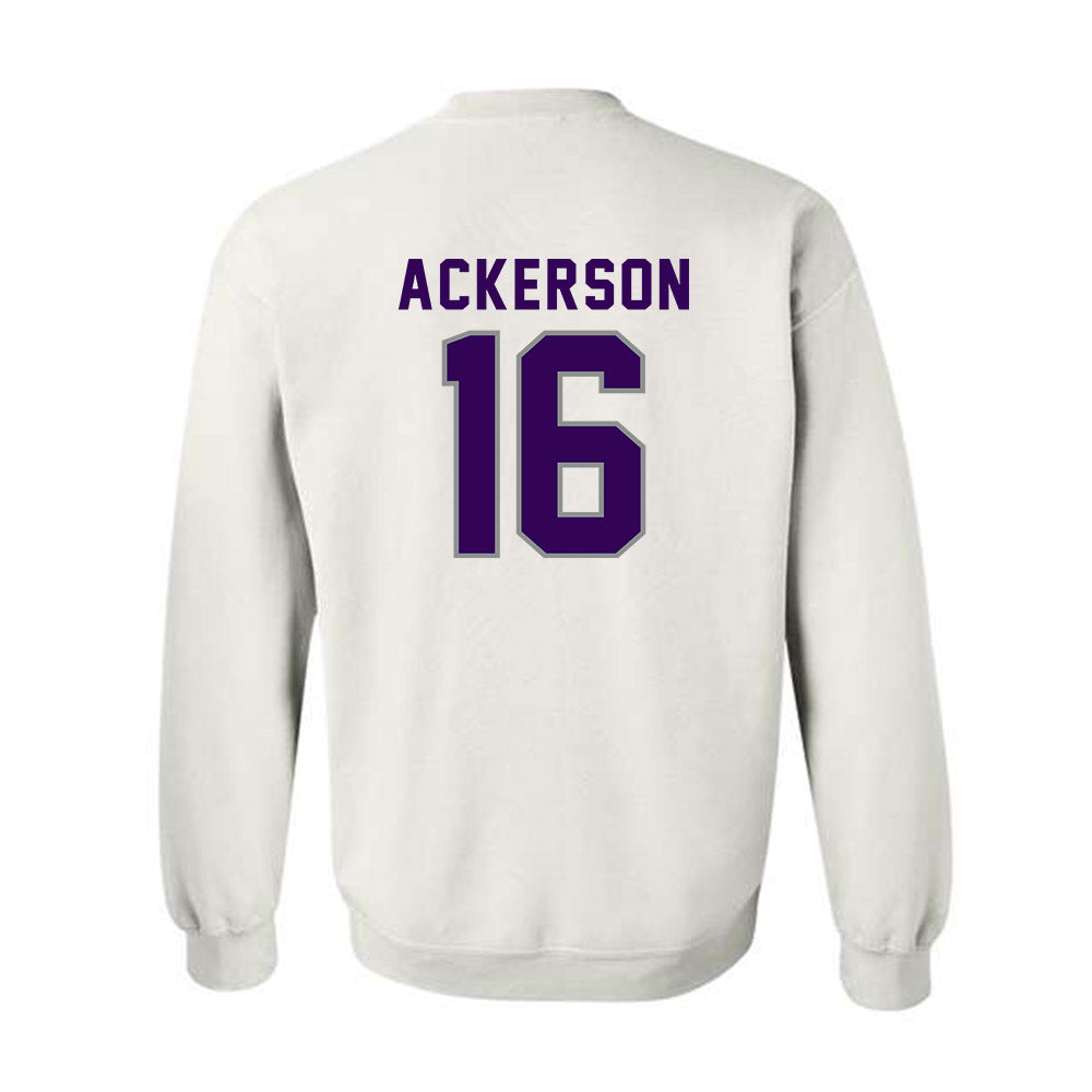 Kansas State - NCAA Football : Dj Ackerson - Wildcat hand sign Crewneck Sweatshirt-1