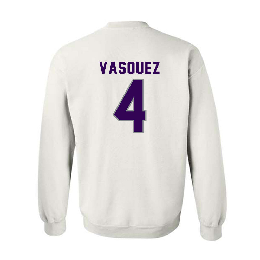 Kansas State - NCAA Baseball : Carlos Vasquez - Wildcat hand sign Crewneck Sweatshirt-1