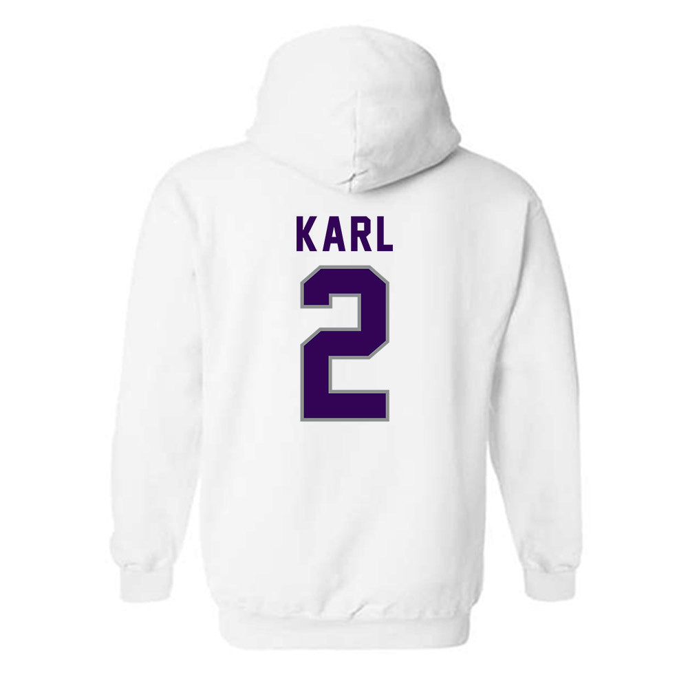 Kansas State - NCAA Baseball : Cadyn Karl - Wildcat hand sign Hooded Sweatshirt-1