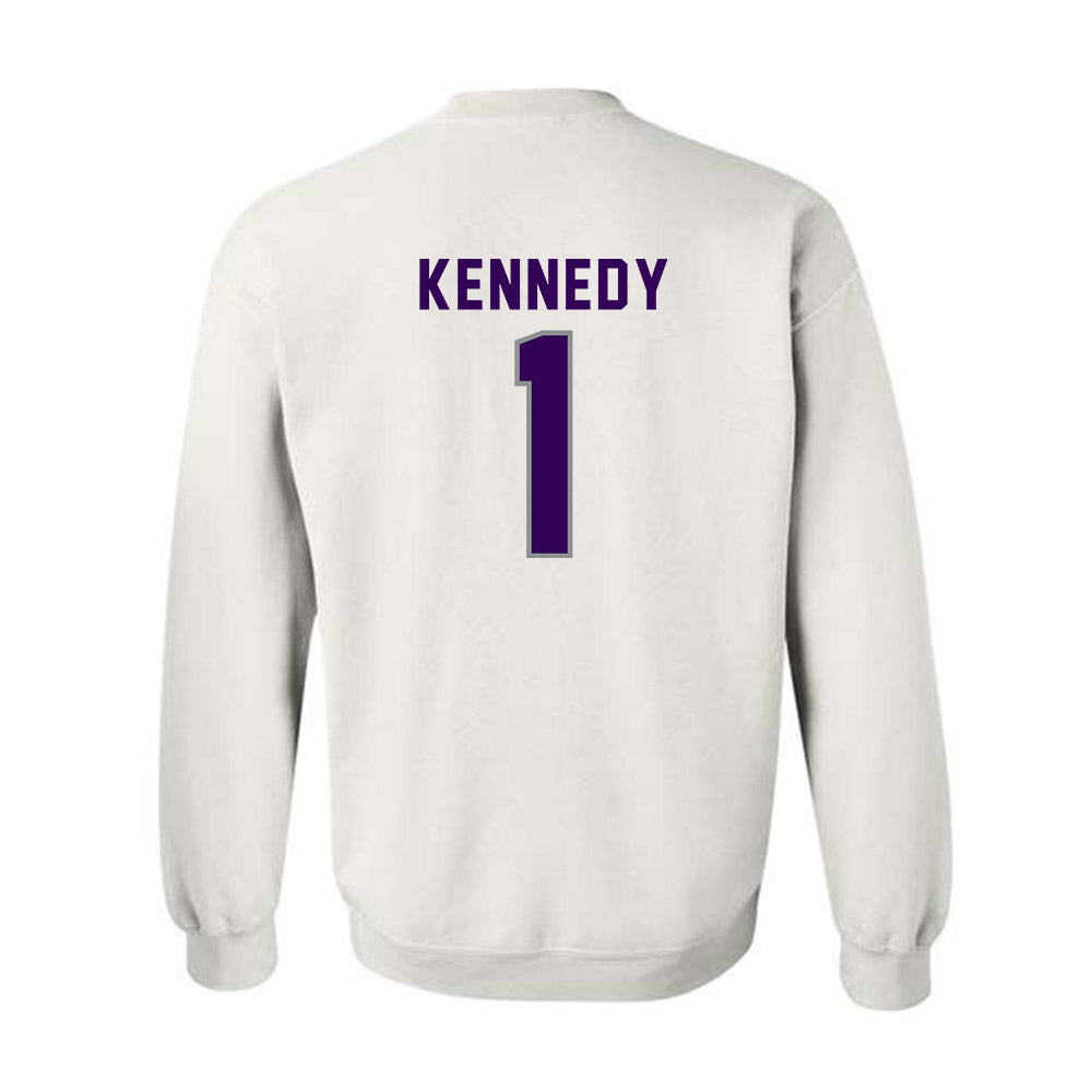 Kansas State - NCAA Baseball : Dee Kennedy - Wildcat hand sign Crewneck Sweatshirt-1
