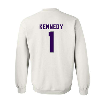 Kansas State - NCAA Baseball : Dee Kennedy - Wildcat hand sign Crewneck Sweatshirt-1