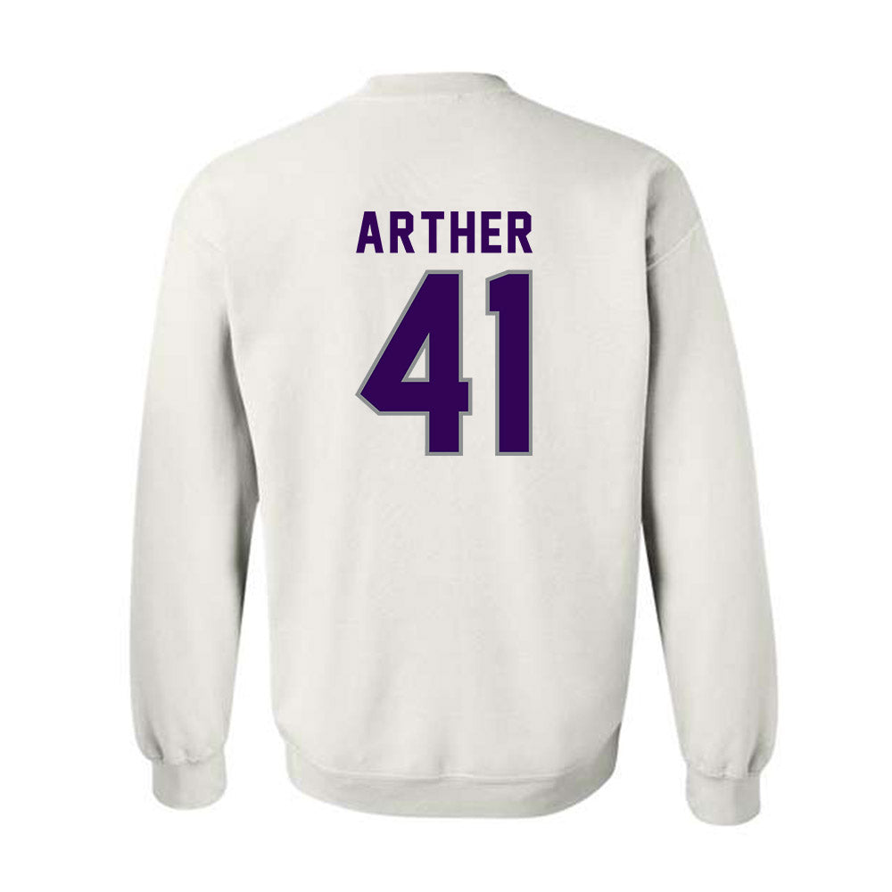 Kansas State - NCAA Baseball : Adam Arther - Wildcat hand sign Crewneck Sweatshirt-1
