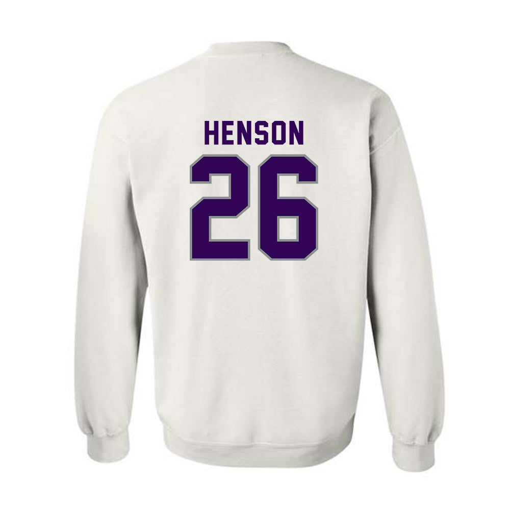 Kansas State - NCAA Baseball : Micah Henson - Wildcat hand sign Crewneck Sweatshirt-1