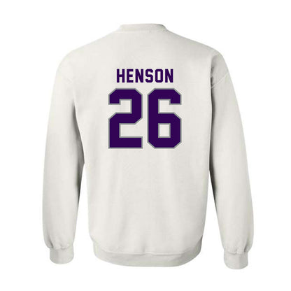 Kansas State - NCAA Baseball : Micah Henson - Wildcat hand sign Crewneck Sweatshirt-1