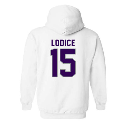 Kansas State - NCAA Baseball : Kyan Lodice - Wildcat hand sign Hooded Sweatshirt-1
