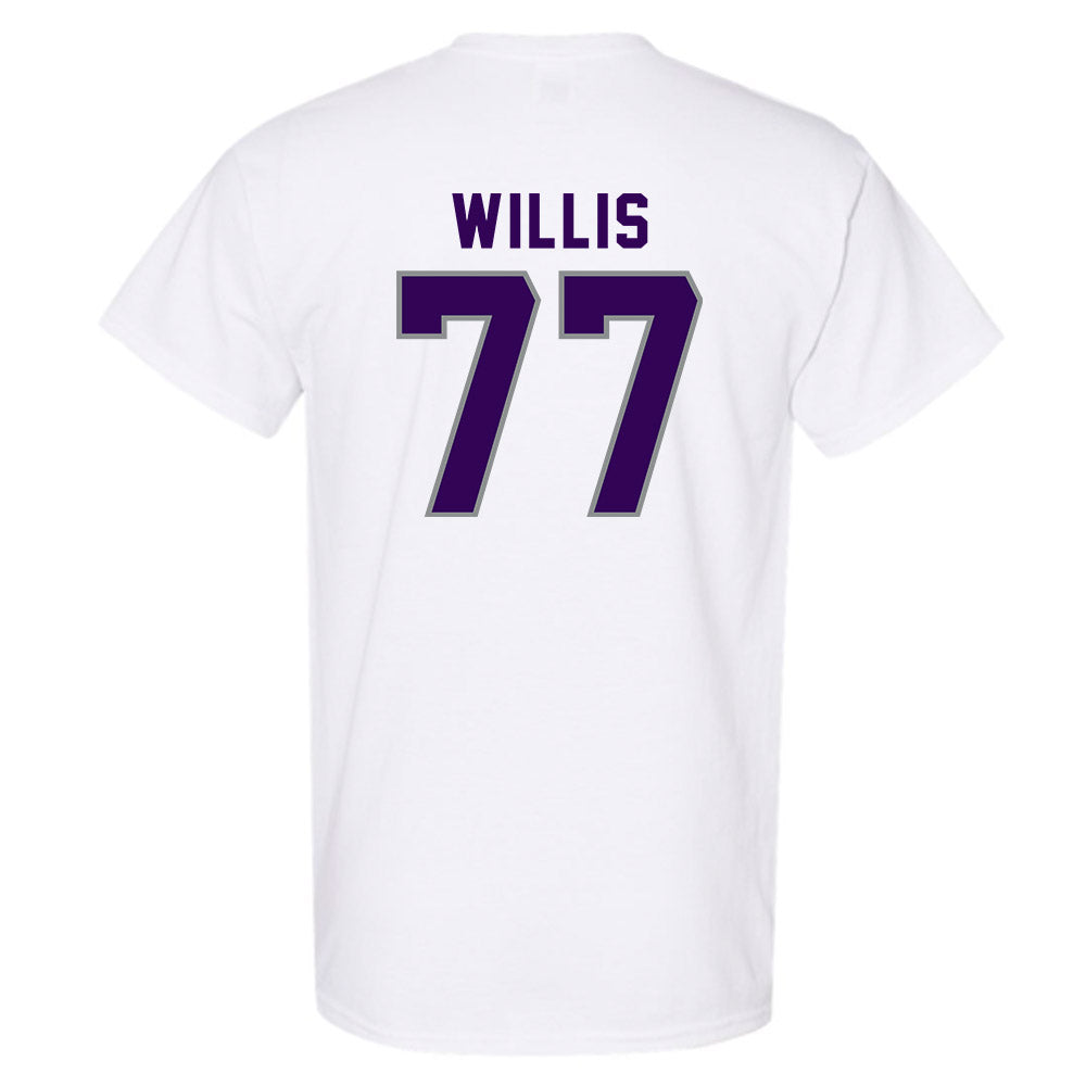 Kansas State - NCAA Baseball : Carver Willis - Wildcat hand sign T-Shirt-1