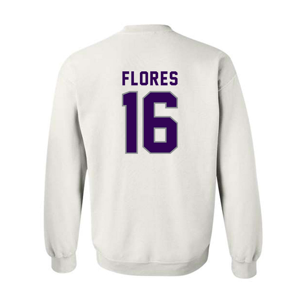 Kansas State - NCAA Baseball : Matthew Flores - Wildcat hand sign Crewneck Sweatshirt-1