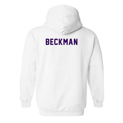 Kansas State - NCAA Men's Track & Field : Logan Beckman - Wildcat hand sign Hooded Sweatshirt-1