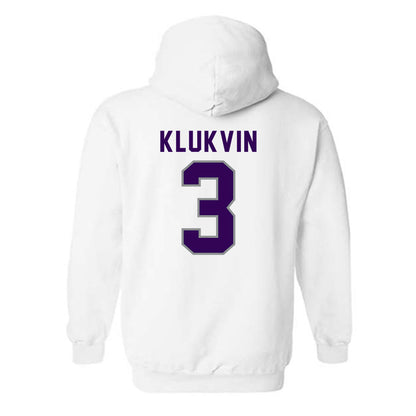 Kansas State - NCAA Women's Volleyball : Alex Klukvin - Wildcat hand sign Hooded Sweatshirt-1