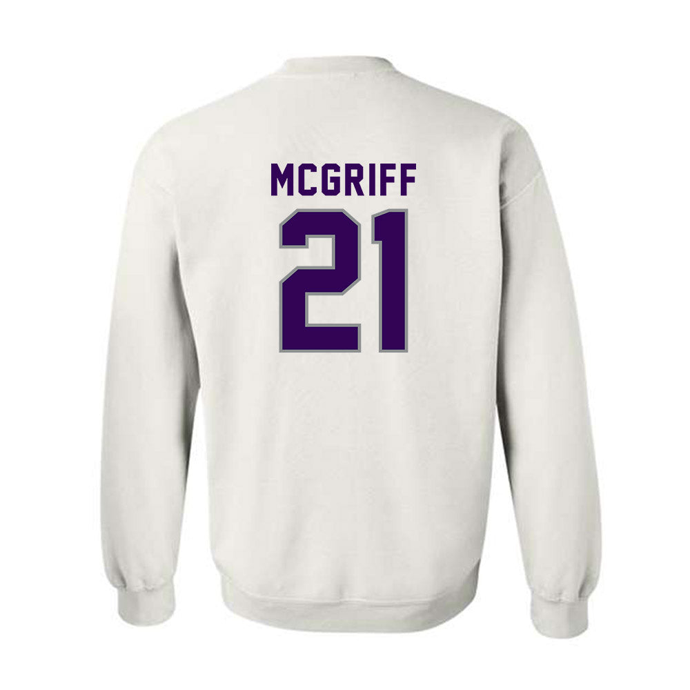 Kansas State - NCAA Men's Basketball : Khamari McGriff - Wildcat hand sign Crewneck Sweatshirt-1