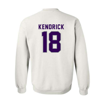Kansas State - NCAA Baseball : Micah Kendrick - Wildcat hand sign Crewneck Sweatshirt-1