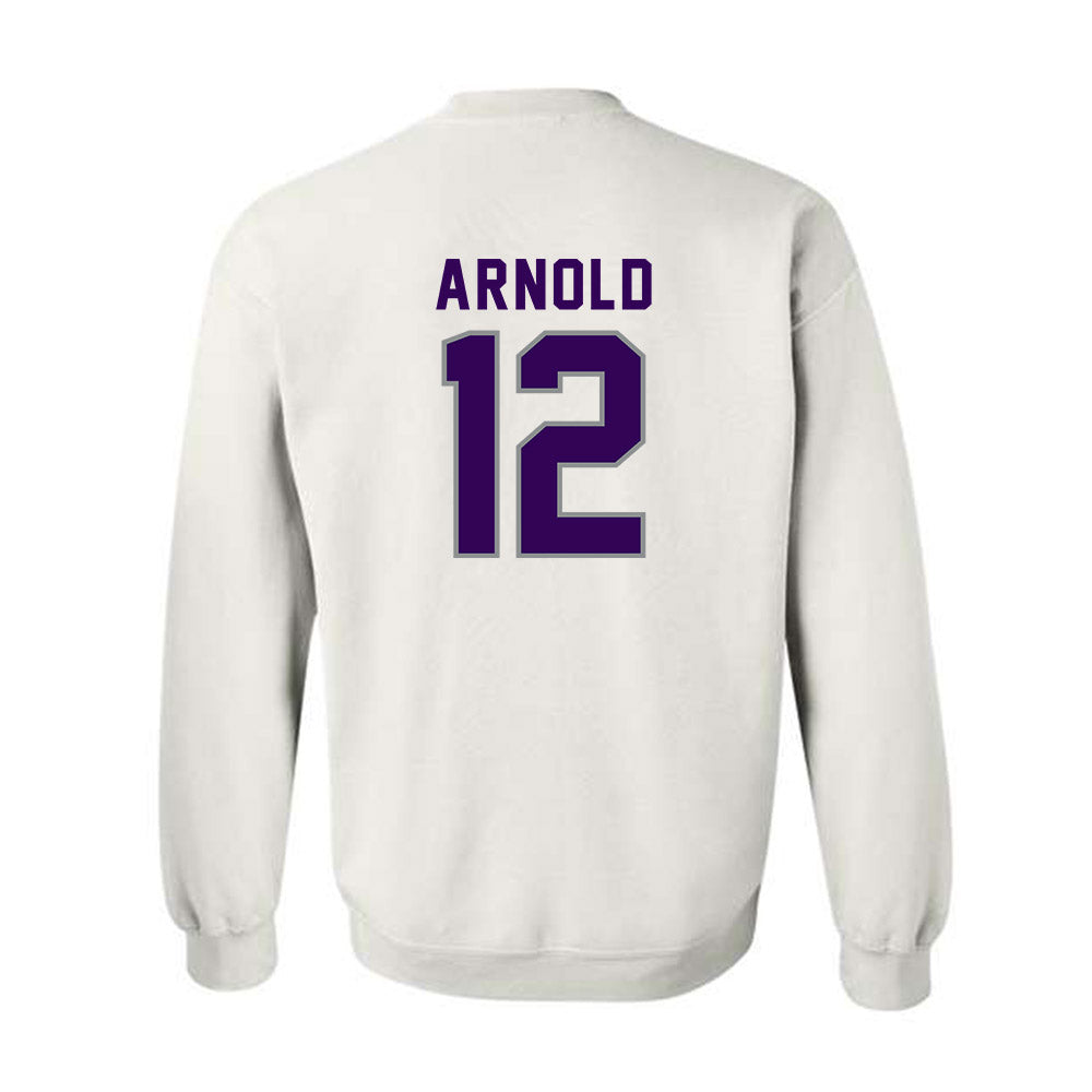 Kansas State - NCAA Baseball : Aaron Arnold - Wildcat hand sign Crewneck Sweatshirt-1