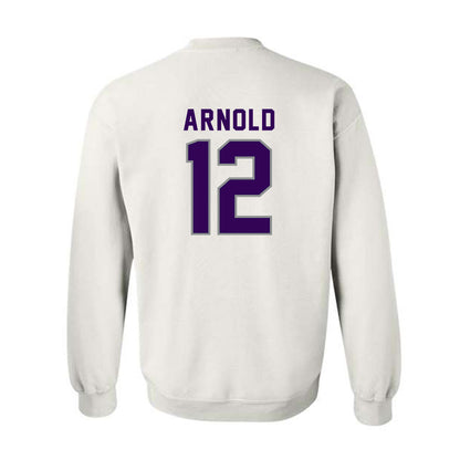 Kansas State - NCAA Baseball : Aaron Arnold - Wildcat hand sign Crewneck Sweatshirt-1